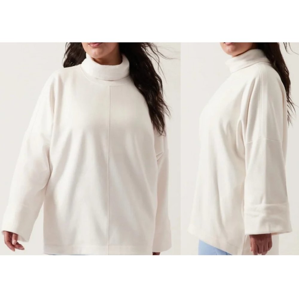 Athleta Cozy Karma Funnel Neck Soft Warm Athleisure Casual Sweater Sweatshirt S